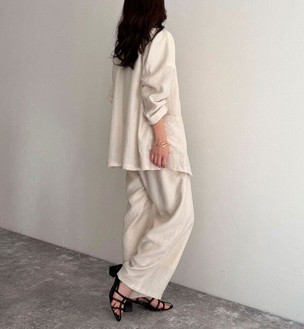 fredy emue「《セットアップ対応》リネン混スラブツイルイージーパンツ」|チノ|