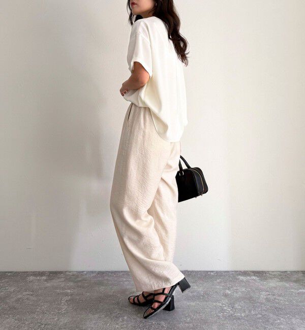 fredy emue「《セットアップ対応》リネン混スラブツイルイージーパンツ」|チノ|