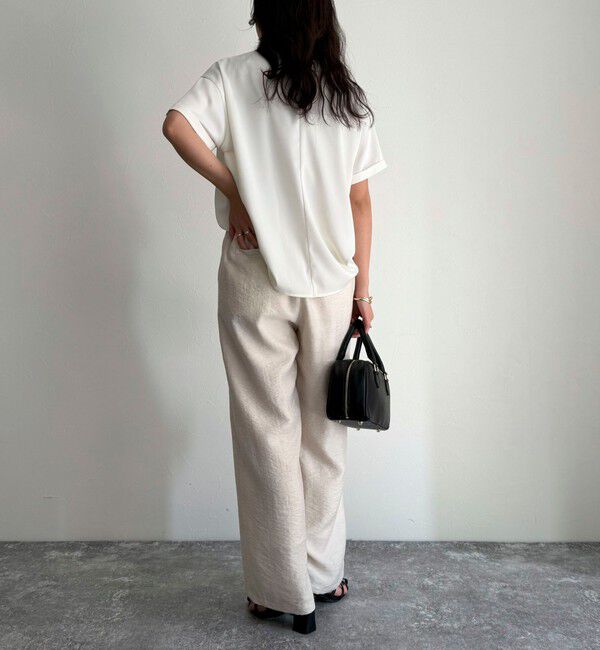 fredy emue「《セットアップ対応》リネン混スラブツイルイージーパンツ」|チノ|