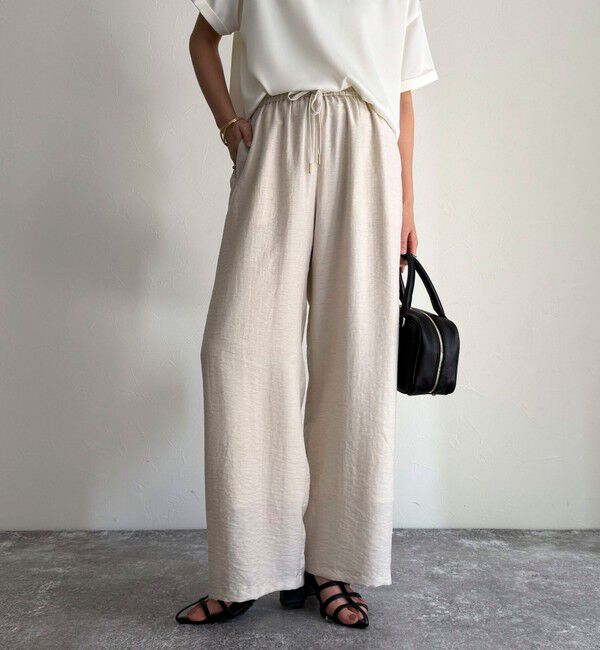 fredy emue「《セットアップ対応》リネン混スラブツイルイージーパンツ」|チノ|