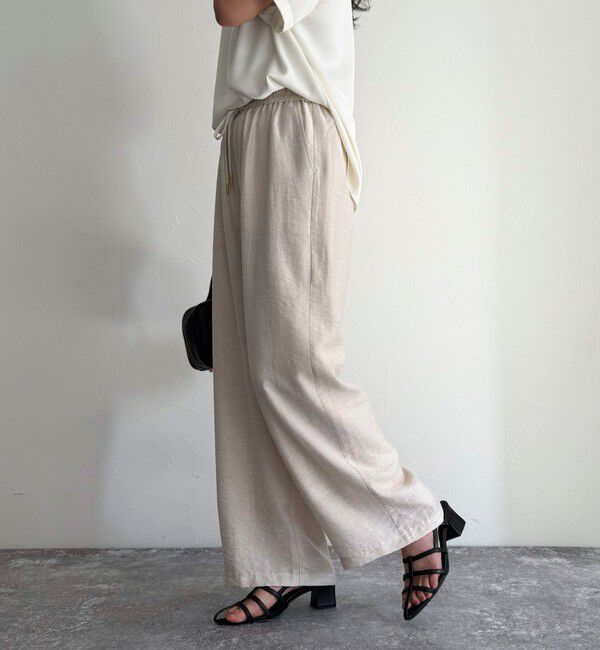 fredy emue「《セットアップ対応》リネン混スラブツイルイージーパンツ」|チノ|