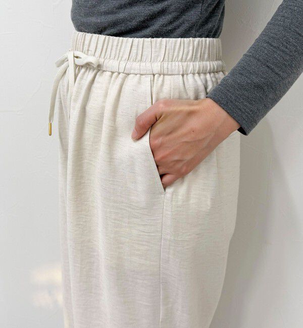 fredy emue「《セットアップ対応》リネン混スラブツイルイージーパンツ」|チノ|