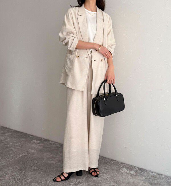 fredy emue「《セットアップ対応》リネン混スラブツイルイージーパンツ」|チノ|