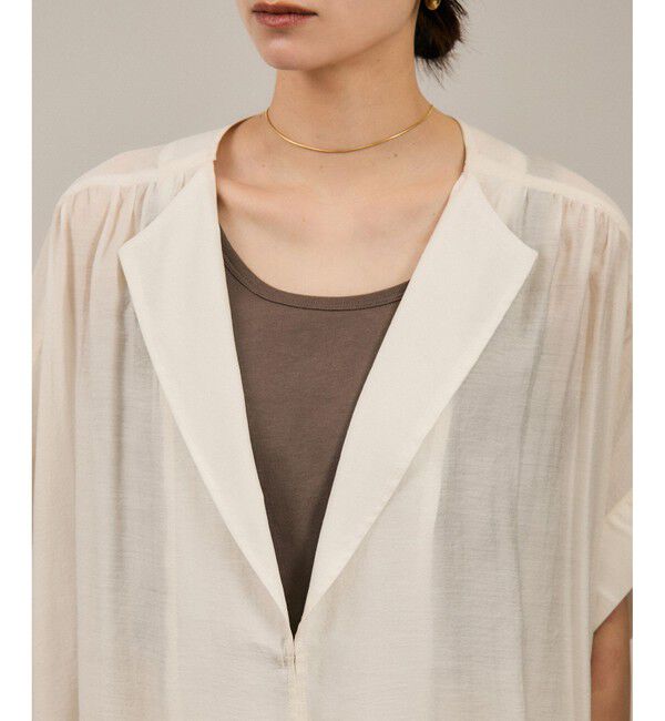 SALON adam et rope'「【WEB限定】シアーエアリージャケットライクブラウス［洗える］」|シャツ・ブラウス|