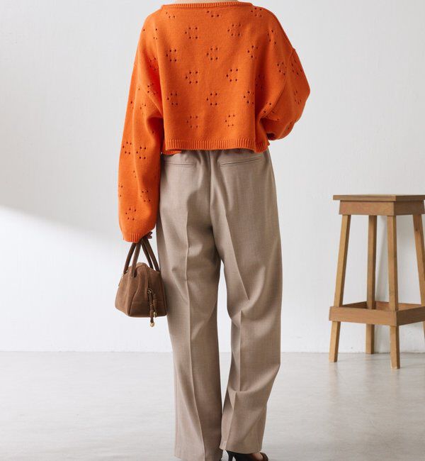  「透かし編みCニット」|ニット・セーター|