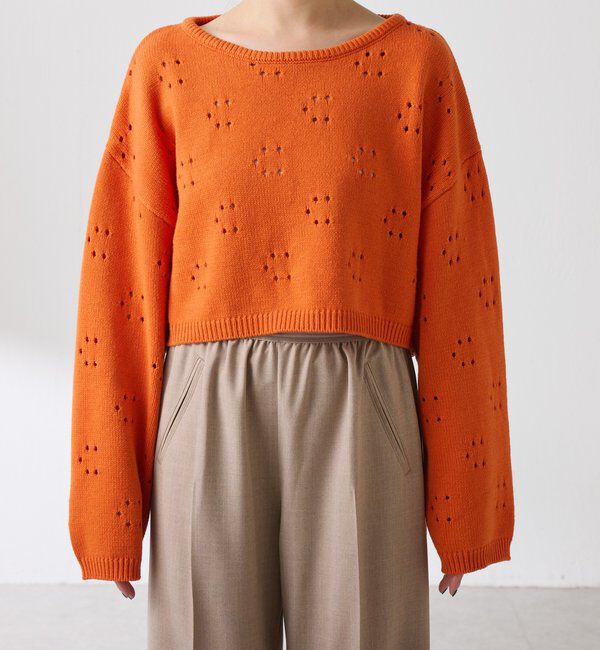  「透かし編みCニット」|ニット・セーター|