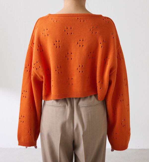  「透かし編みCニット」|ニット・セーター|