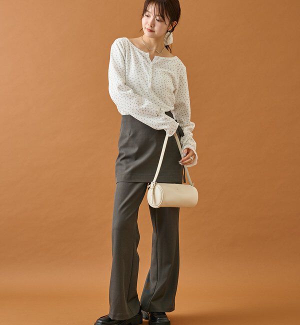  「小花ヘンリーロンT」|シャツ・ブラウス|