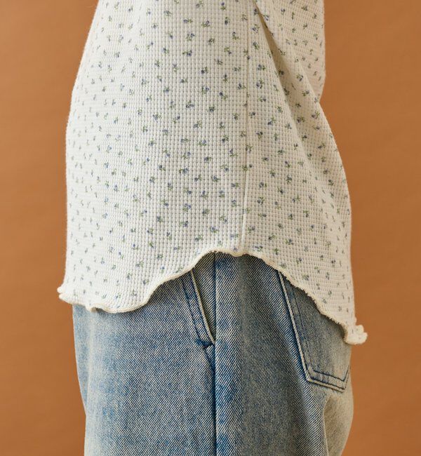  「小花ヘンリーロンT」|シャツ・ブラウス|