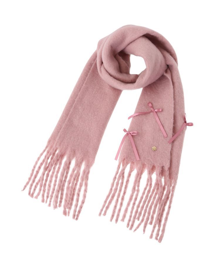 Maison de FLEUR「リボンフリンジストール」|ストール|