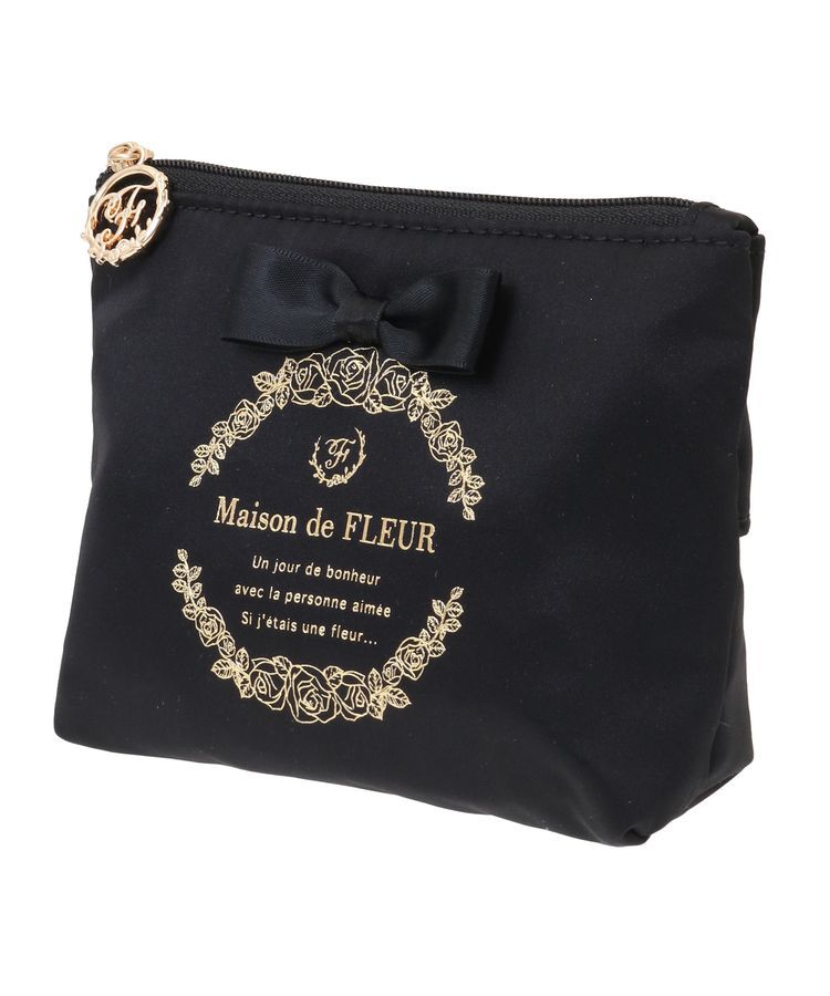 Maison de FLEUR「サテンリボンティッシュケース」|ポーチ|