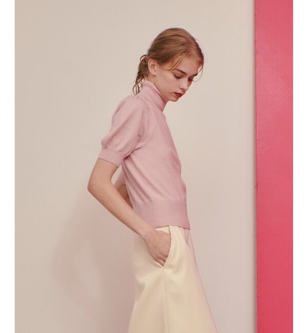 LOULOU WILLOUGHBY「【LOULOU WILLOUGHBY】タートルハーフスリーブプルオーバー」|ニット・セーター|