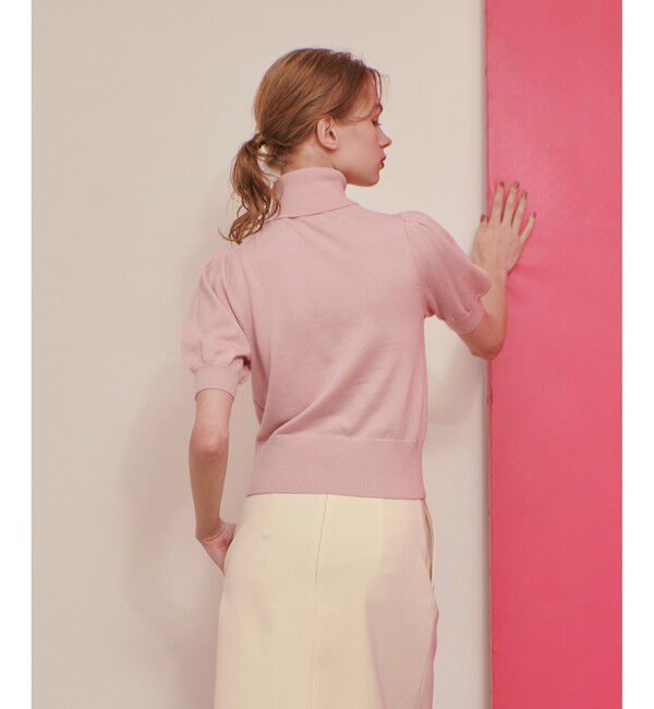 LOULOU WILLOUGHBY「【LOULOU WILLOUGHBY】タートルハーフスリーブプルオーバー」|ニット・セーター|