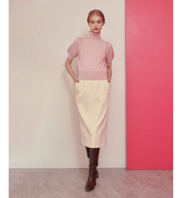 LOULOU WILLOUGHBY「【LOULOU WILLOUGHBY】タートルハーフスリーブプルオーバー」|ニット・セーター|