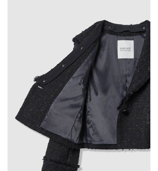 LOULOU WILLOUGHBY「【LOULOU WILLOUGHBY】ファンシーツイードセーラージャケット」|テーラードジャケット|