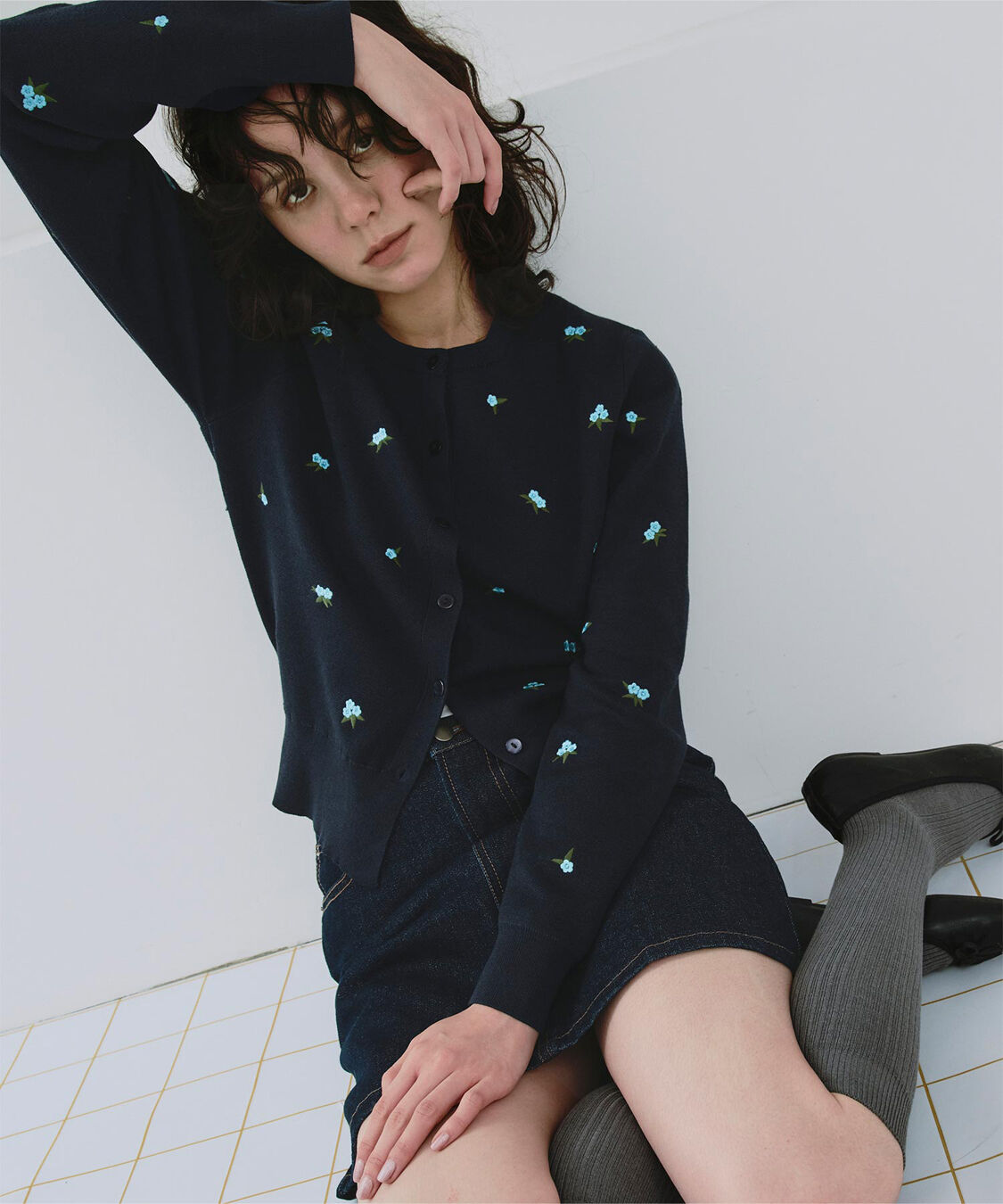 titivate「フラワー刺繍カーディガン」|カーディガン|