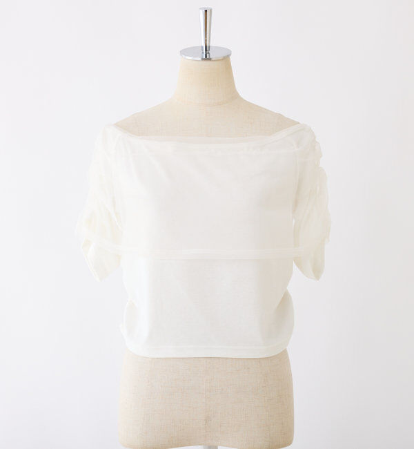  「シアー重ねオフショルトップス」|プルオーバー|