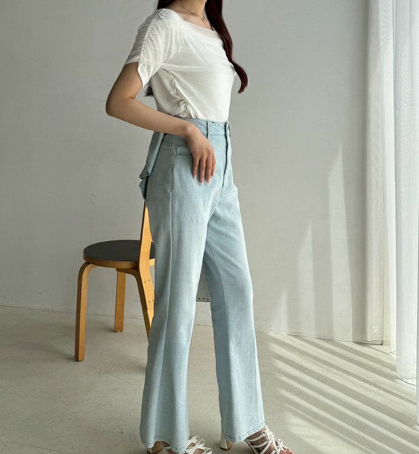  「シアー重ねオフショルトップス」|プルオーバー|