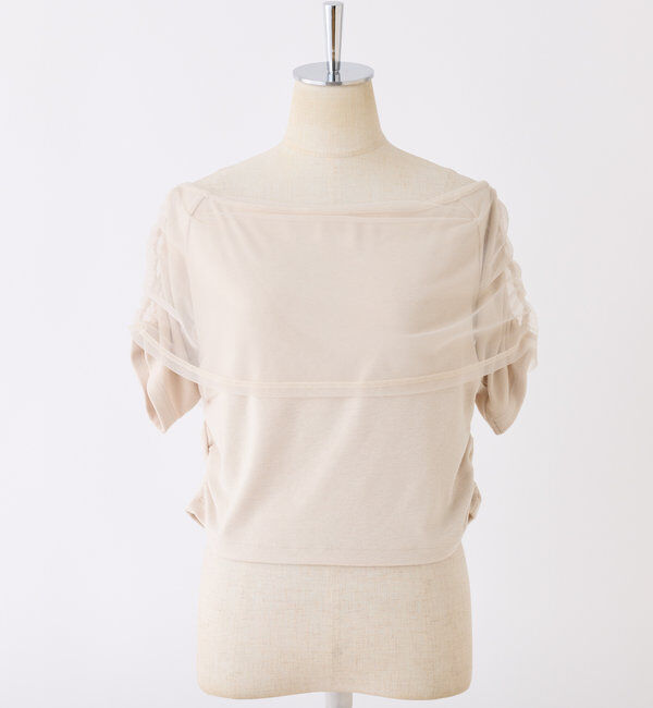  「シアー重ねオフショルトップス」|プルオーバー|