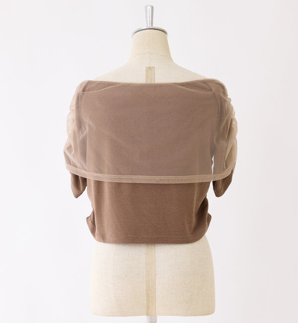  「シアー重ねオフショルトップス」|プルオーバー|