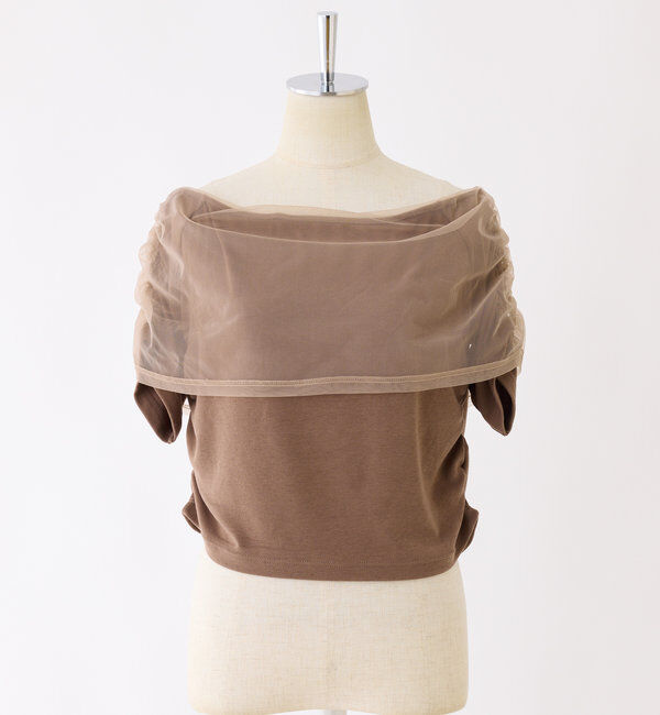  「シアー重ねオフショルトップス」|プルオーバー|