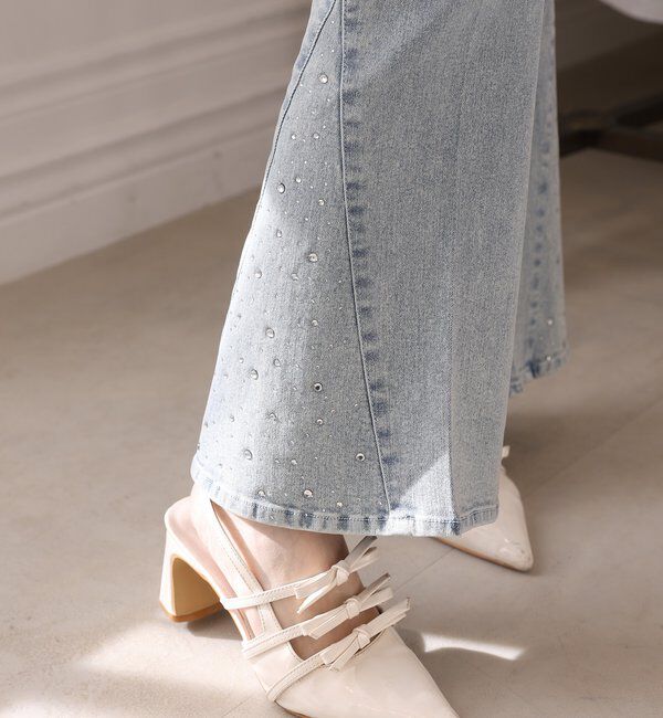  「サイドビジューフレアーデニム」|その他|