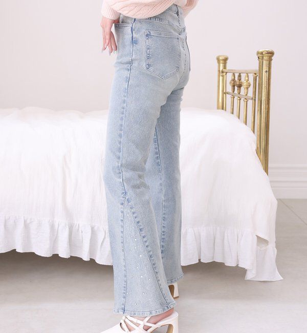  「サイドビジューフレアーデニム」|その他|