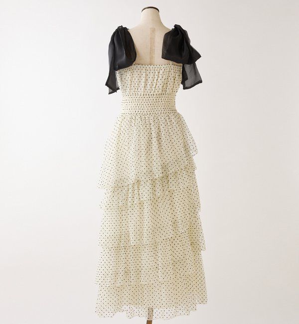  「【premiumorder】肩リボンティアードキャミワンピ」|ワンピース|