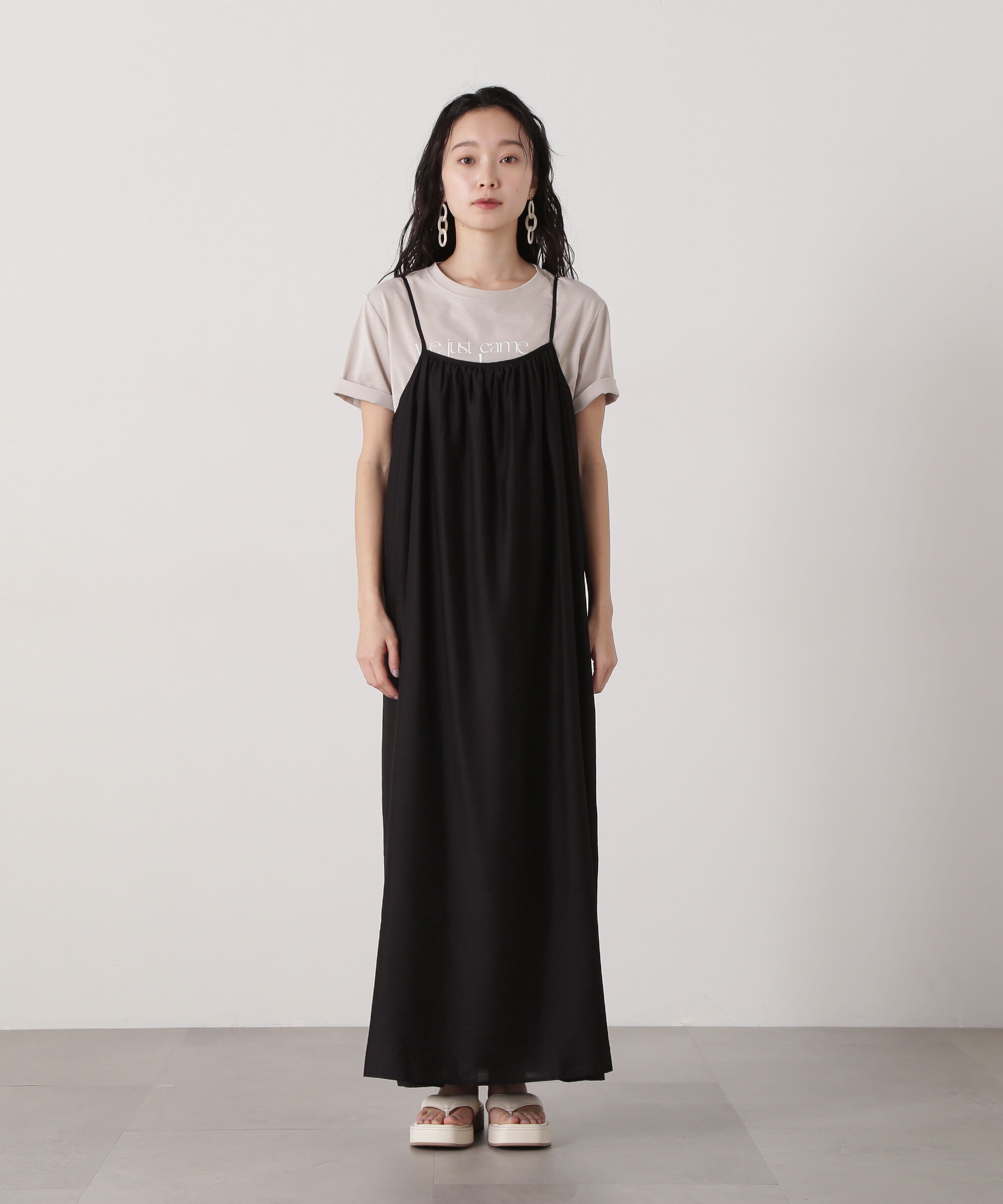  「ギャザーキャミワンピース」|ワンピース|