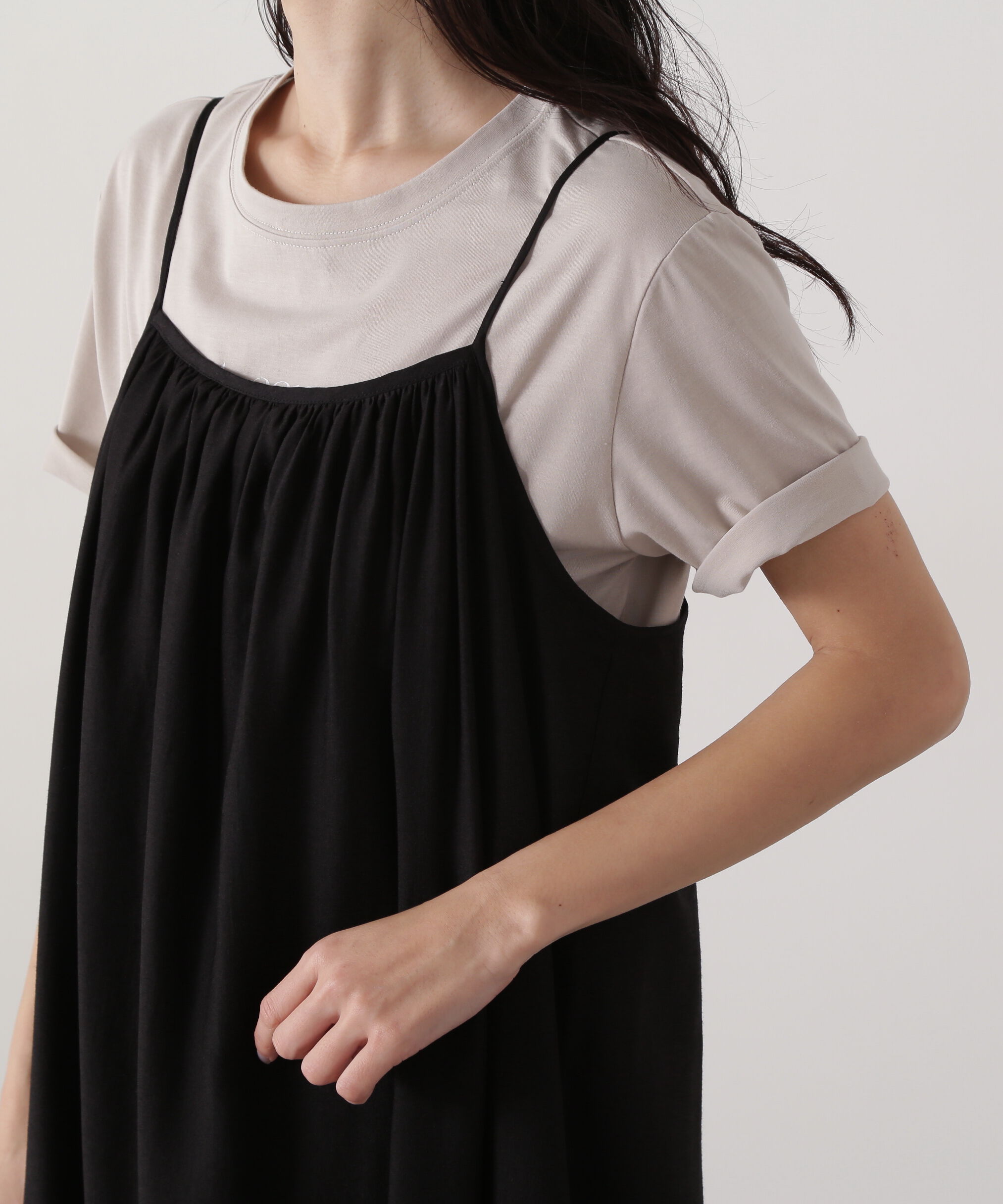  「ギャザーキャミワンピース」|ワンピース|