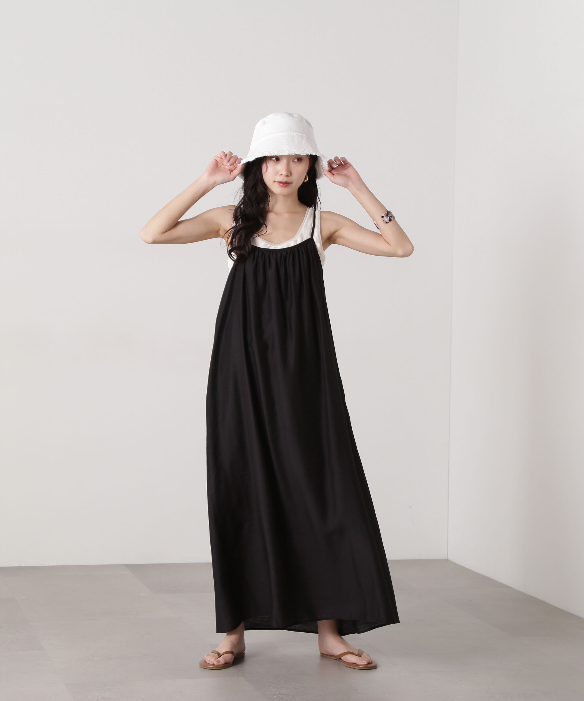  「ギャザーキャミワンピース」|ワンピース|