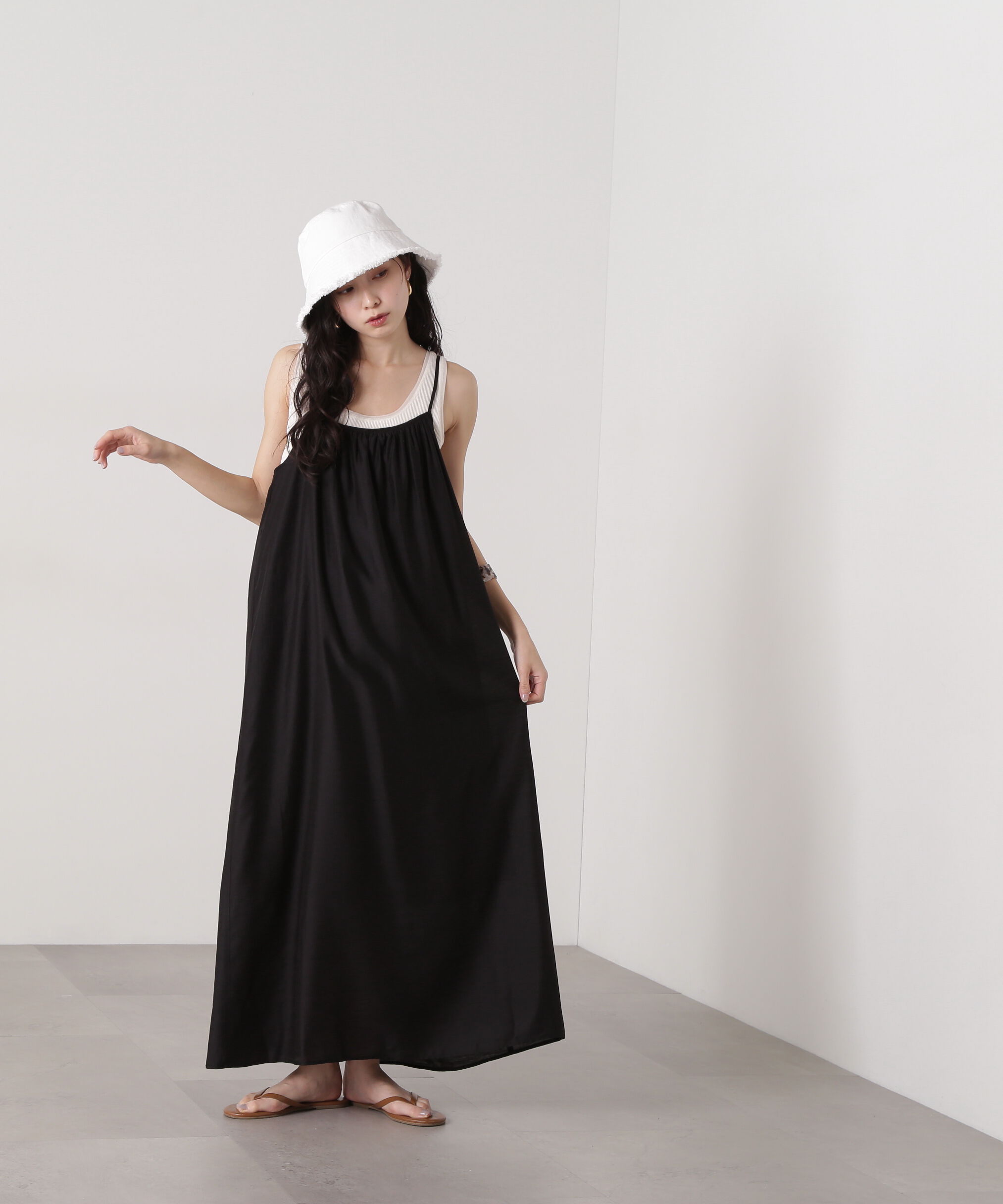  「ギャザーキャミワンピース」|ワンピース|