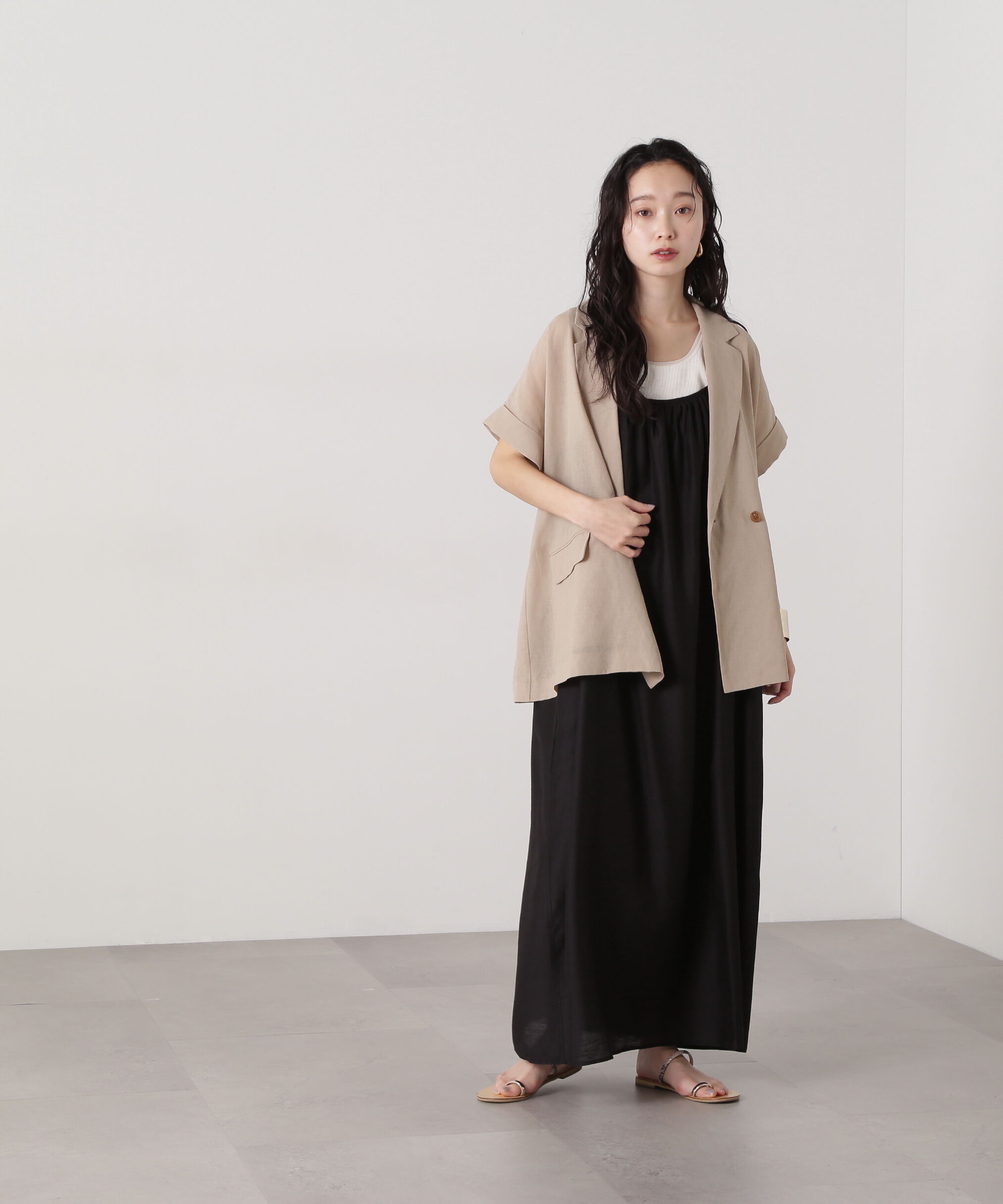  「ギャザーキャミワンピース」|ワンピース|