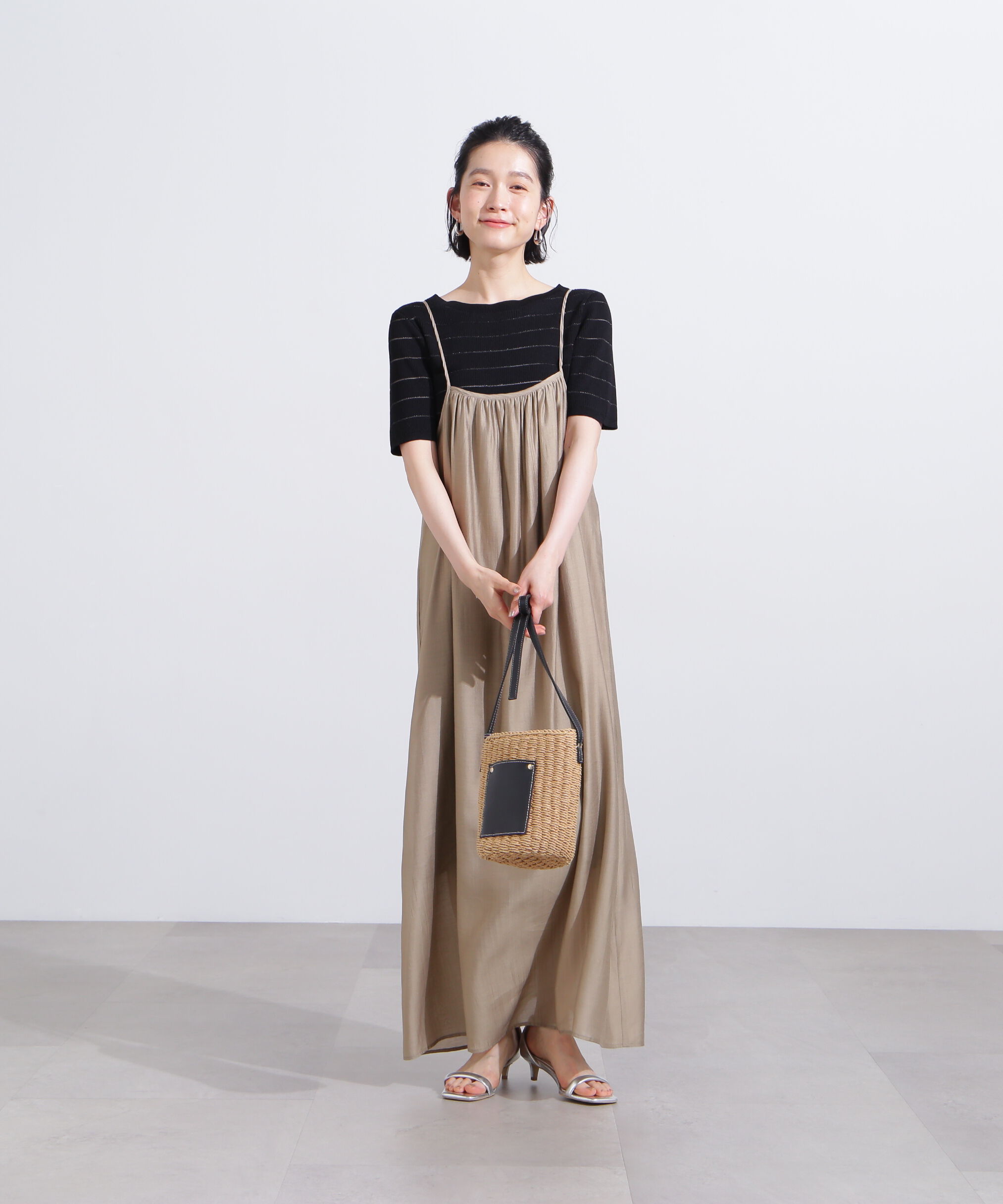  「ギャザーキャミワンピース」|ワンピース|