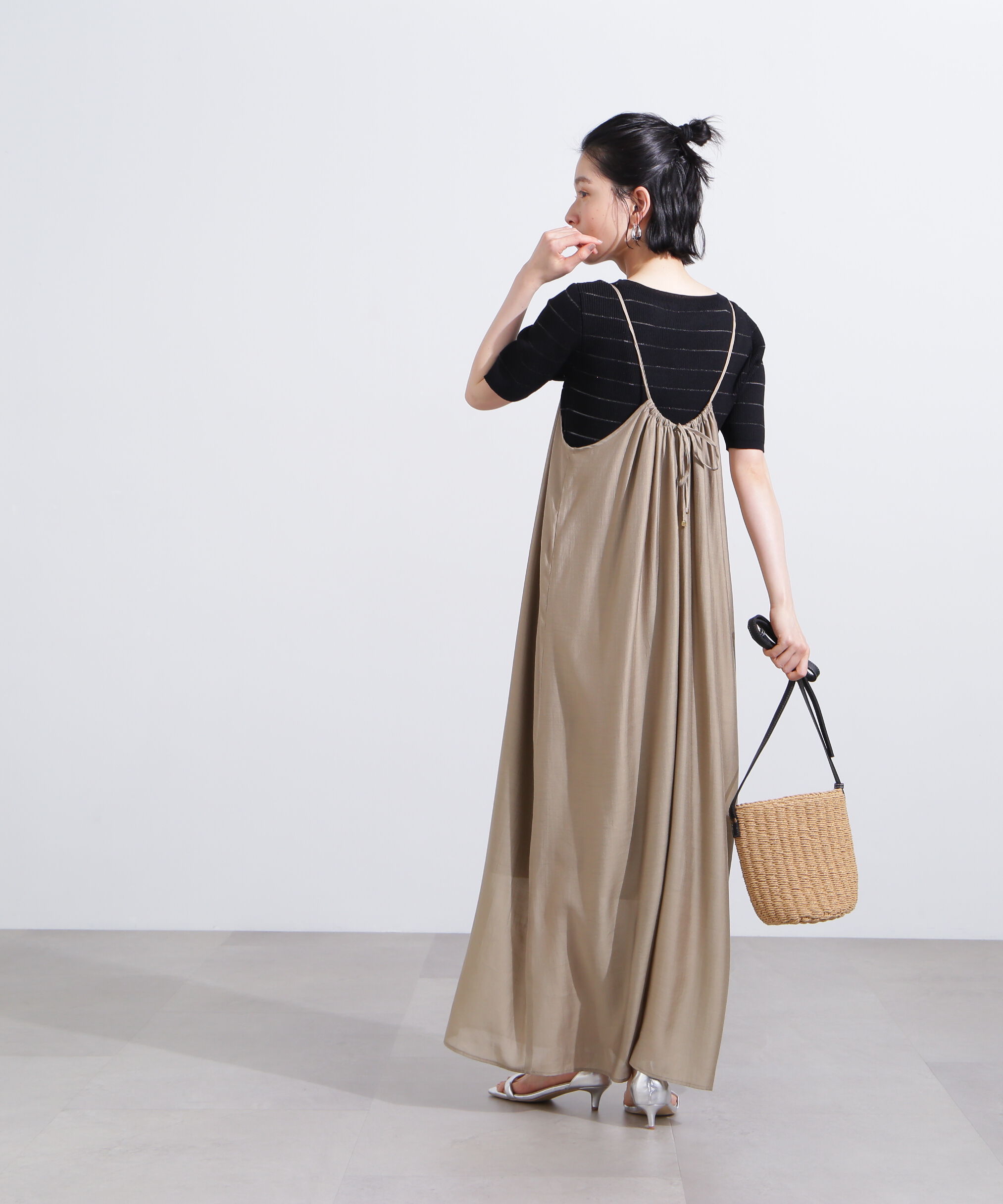  「ギャザーキャミワンピース」|ワンピース|