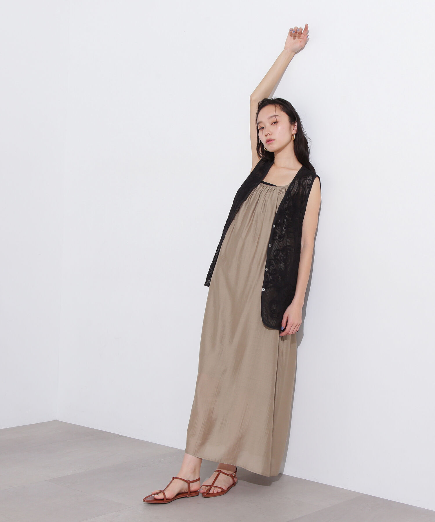  「ギャザーキャミワンピース」|ワンピース|