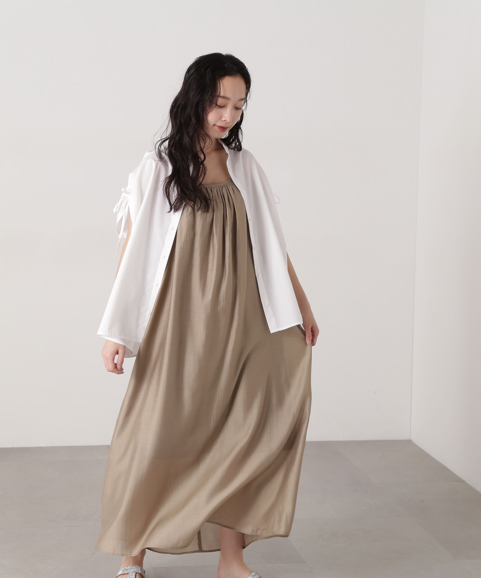  「ギャザーキャミワンピース」|ワンピース|