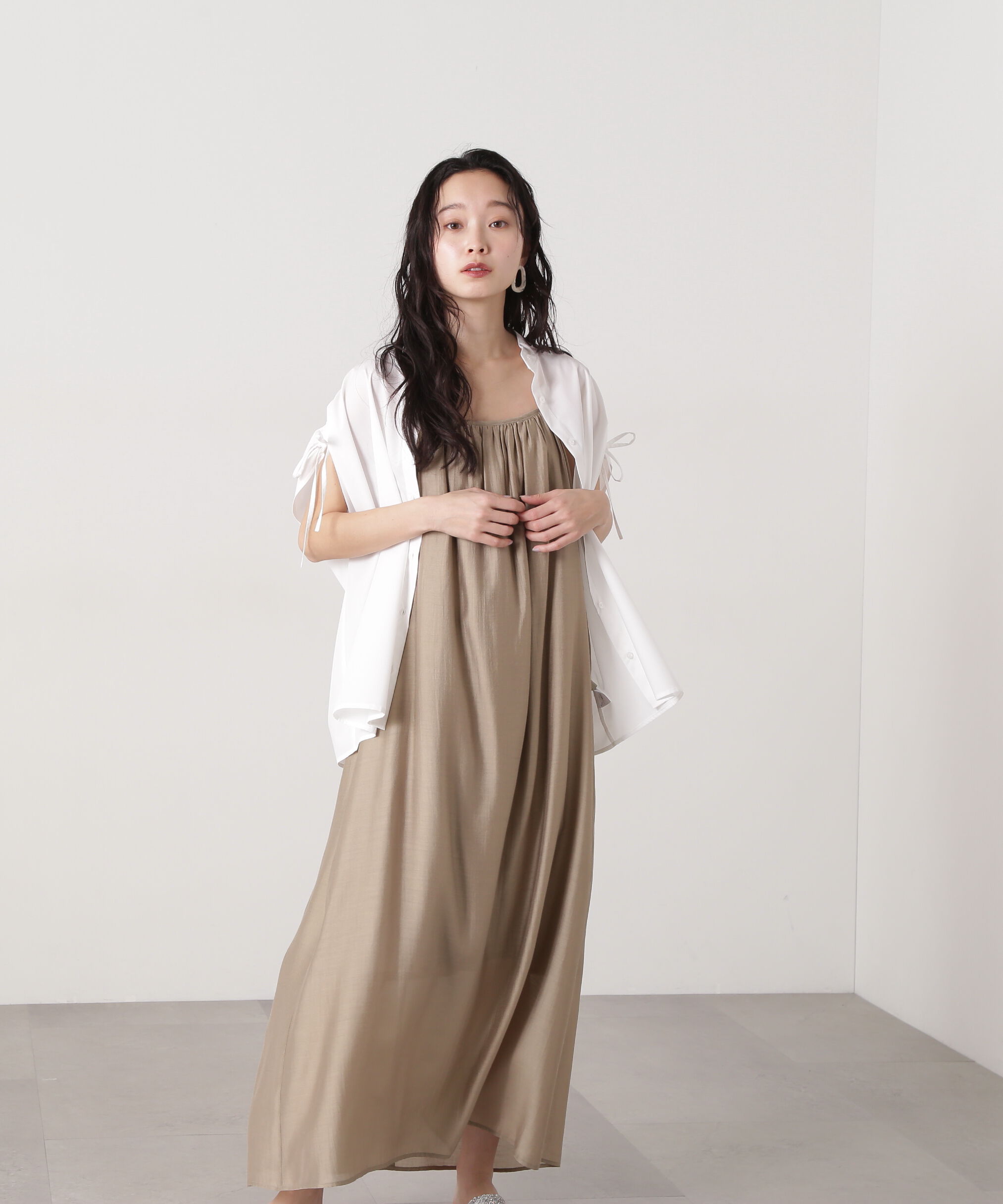  「ギャザーキャミワンピース」|ワンピース|