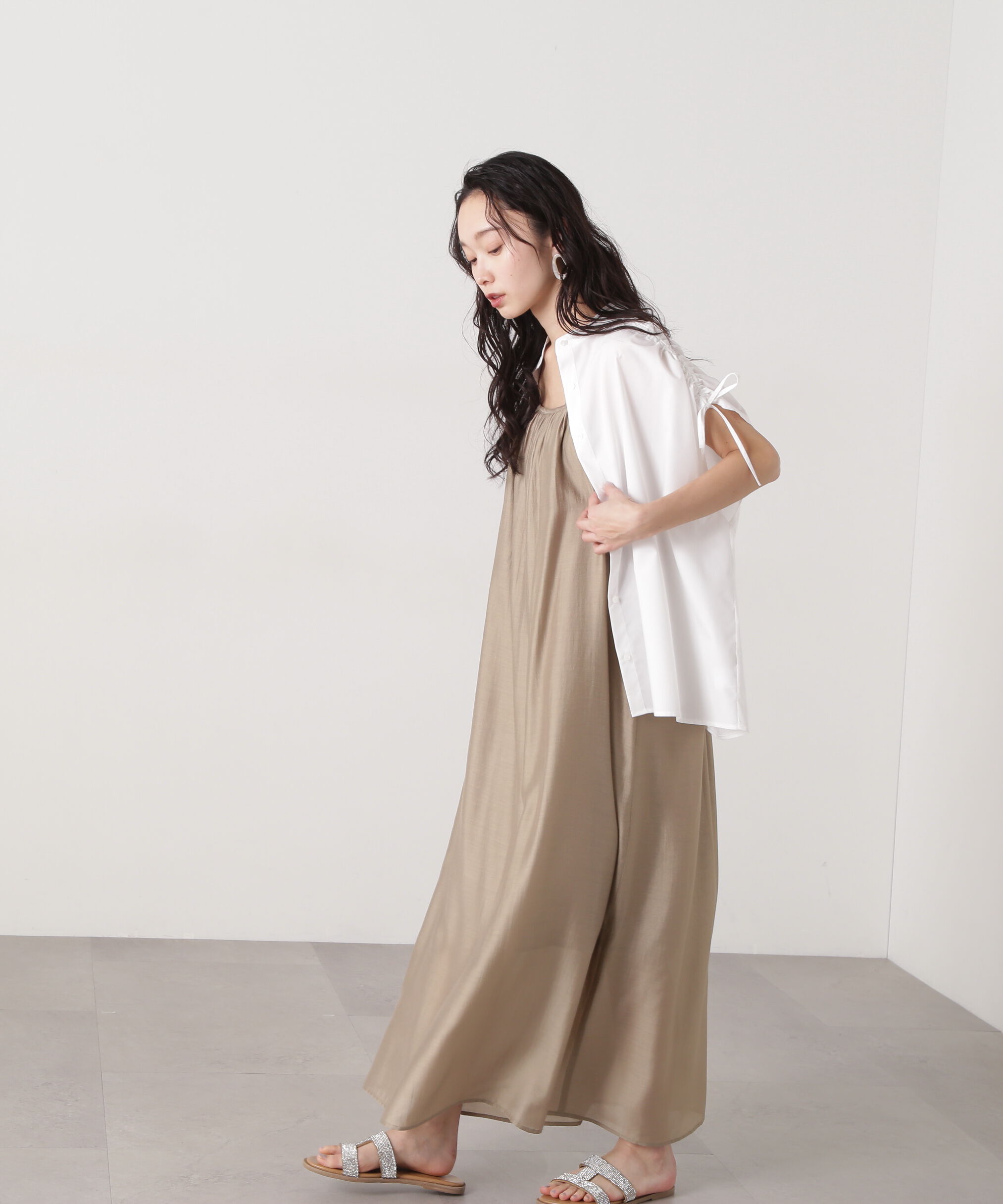  「ギャザーキャミワンピース」|ワンピース|