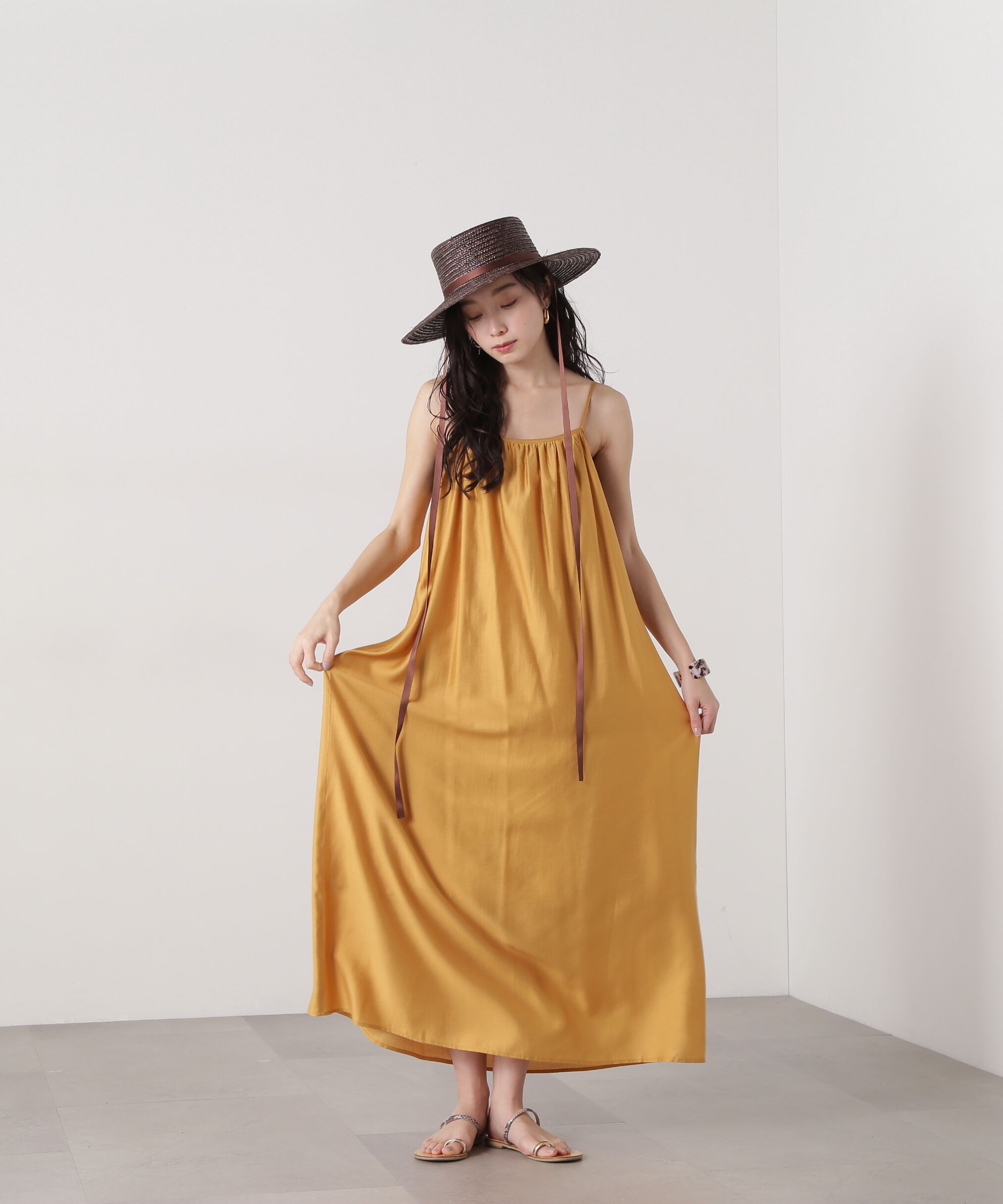  「ギャザーキャミワンピース」|ワンピース|