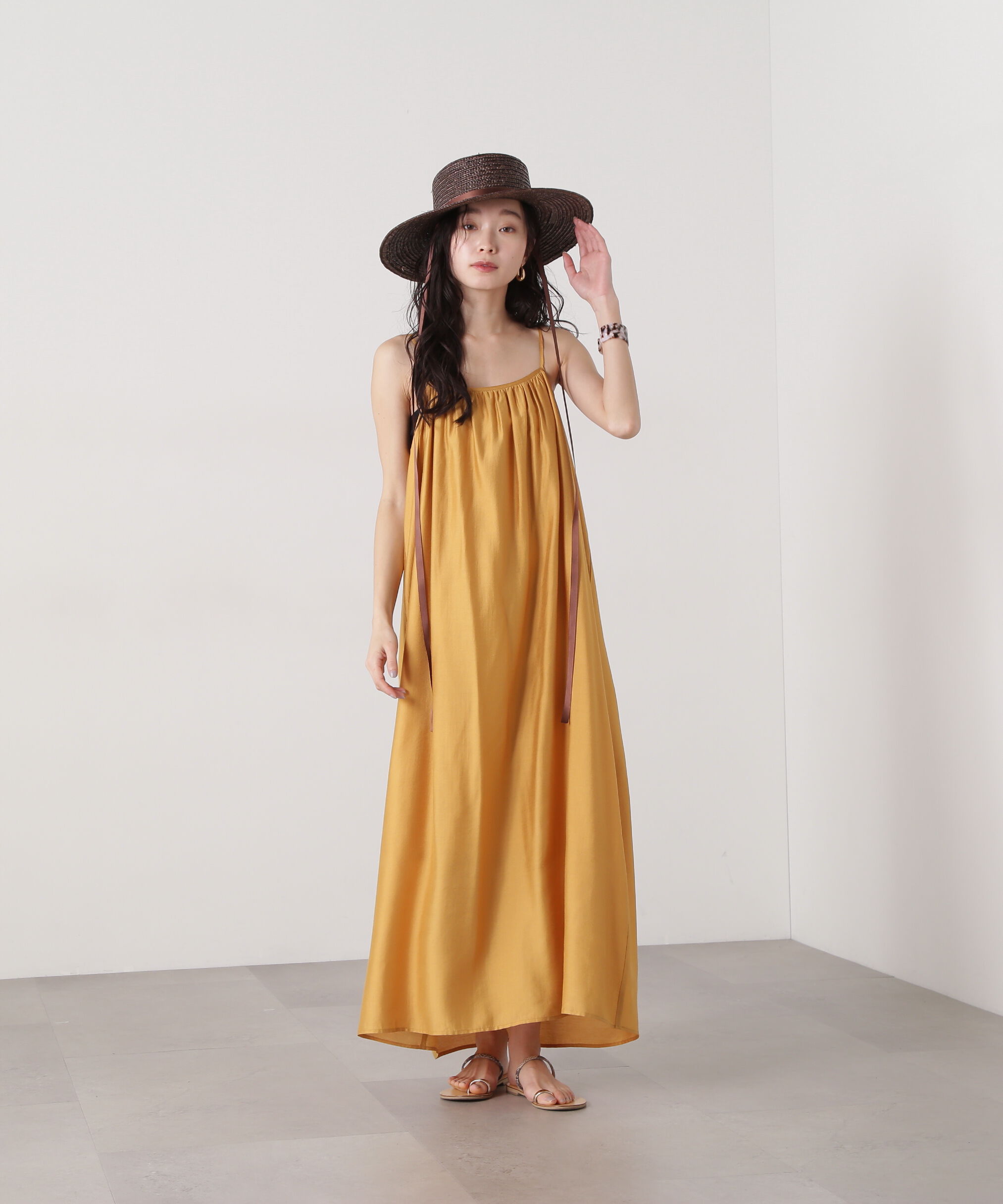  「ギャザーキャミワンピース」|ワンピース|