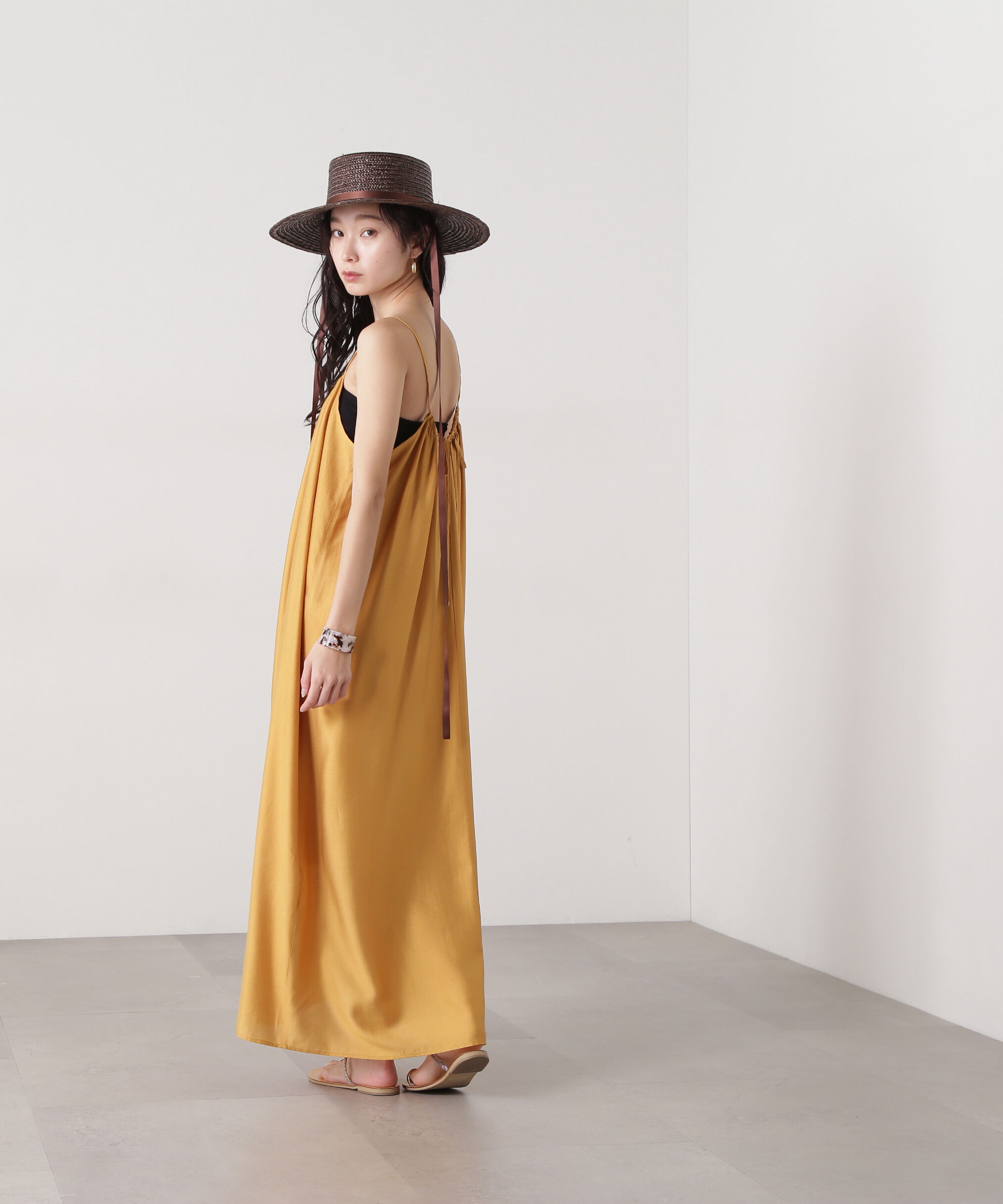  「ギャザーキャミワンピース」|ワンピース|