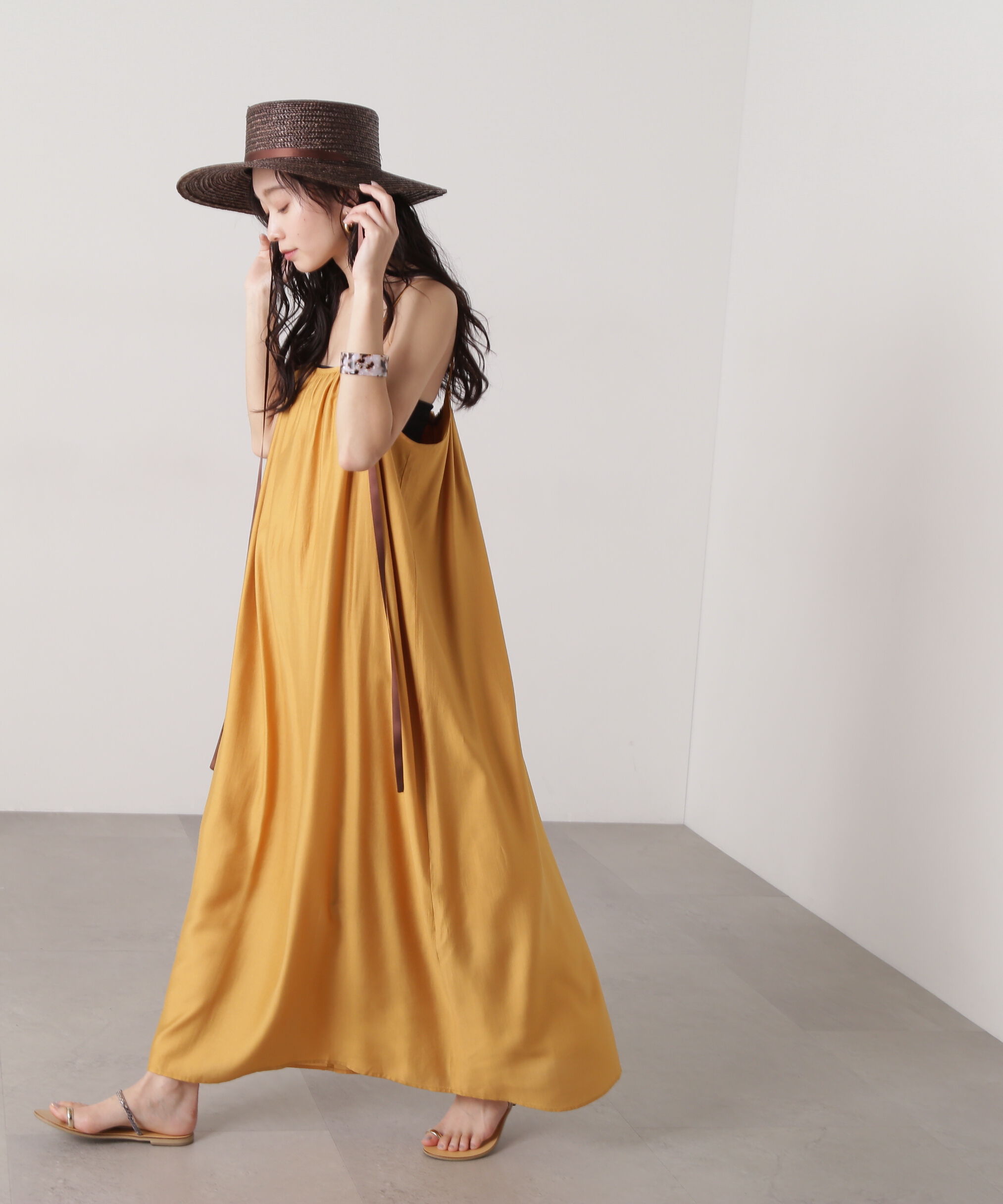  「ギャザーキャミワンピース」|ワンピース|