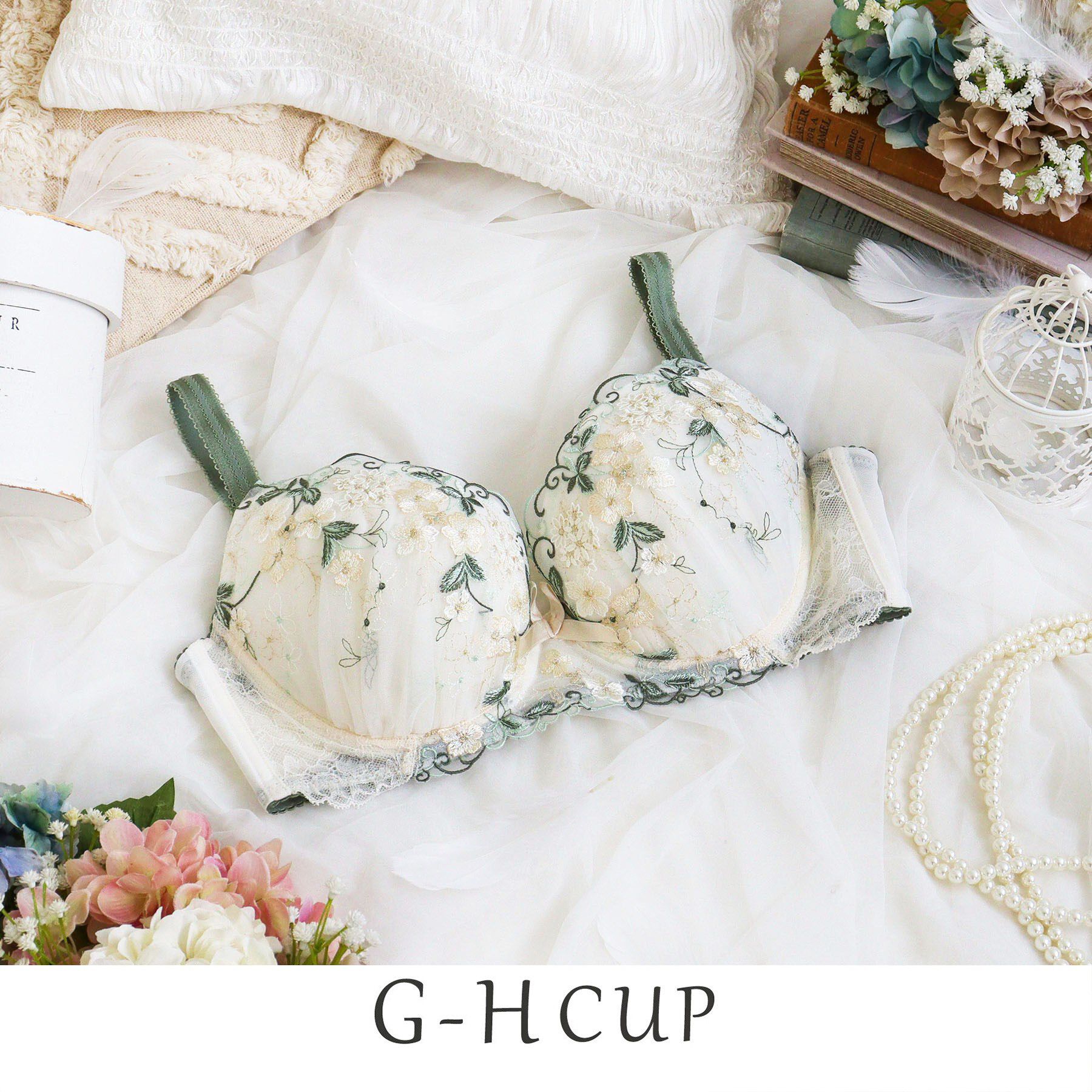 Risa Magli「エリアン ブラジャー (G-H) ＜Glamor Bra／バストアップタイプ＞」|インナー|アイボリー(004)