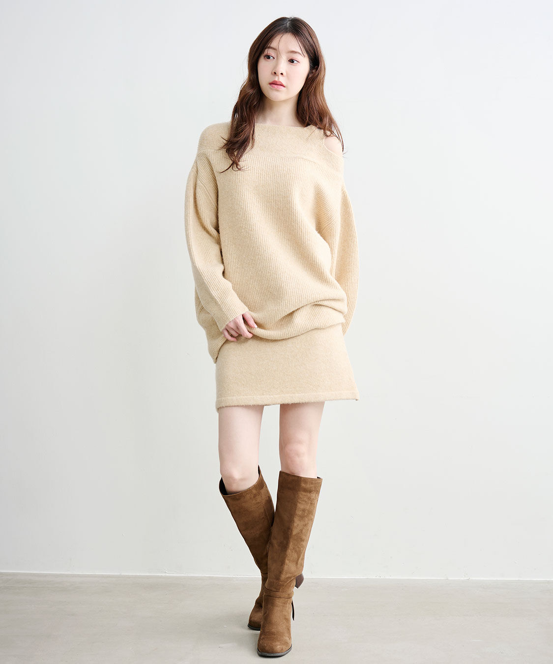 COCO DEAL「オフショルスリットニット」|ニット・セーター|