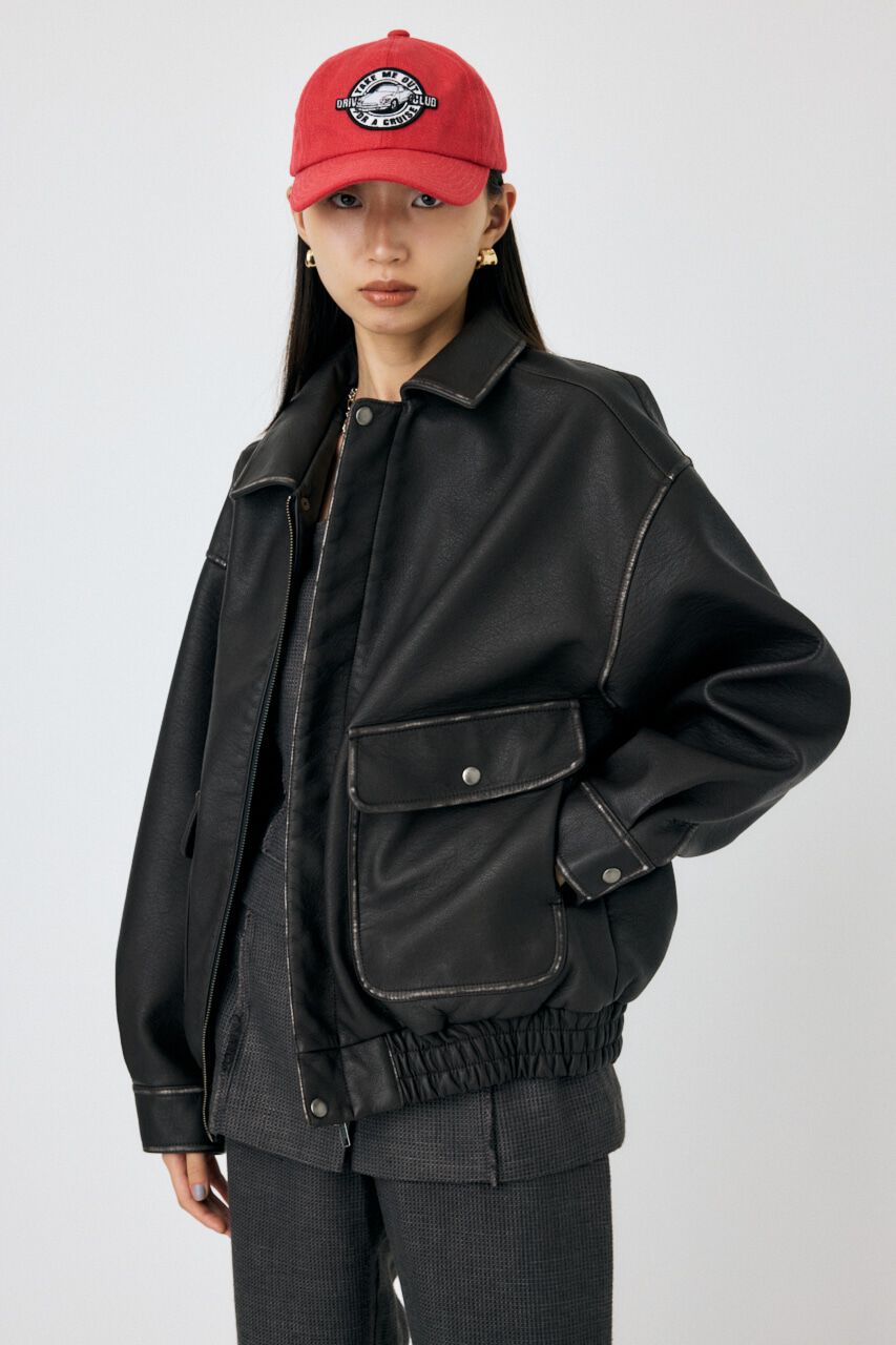 MOUSSY「F/LEATHER A-2 フライトジャケット」|その他|