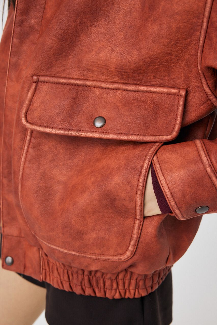 MOUSSY「F/LEATHER A-2 フライトジャケット」|その他|