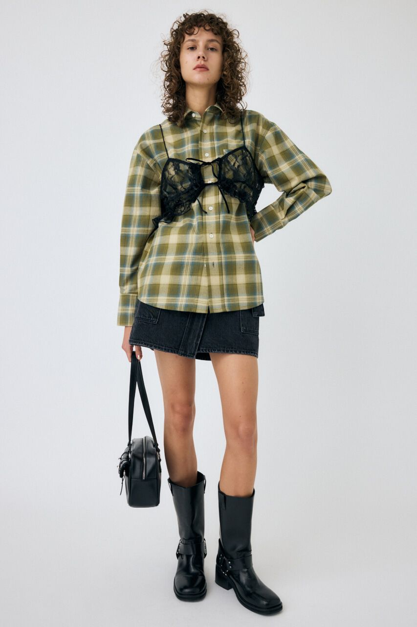 MOUSSY「WRAP デニムミニスカート」|スカート|