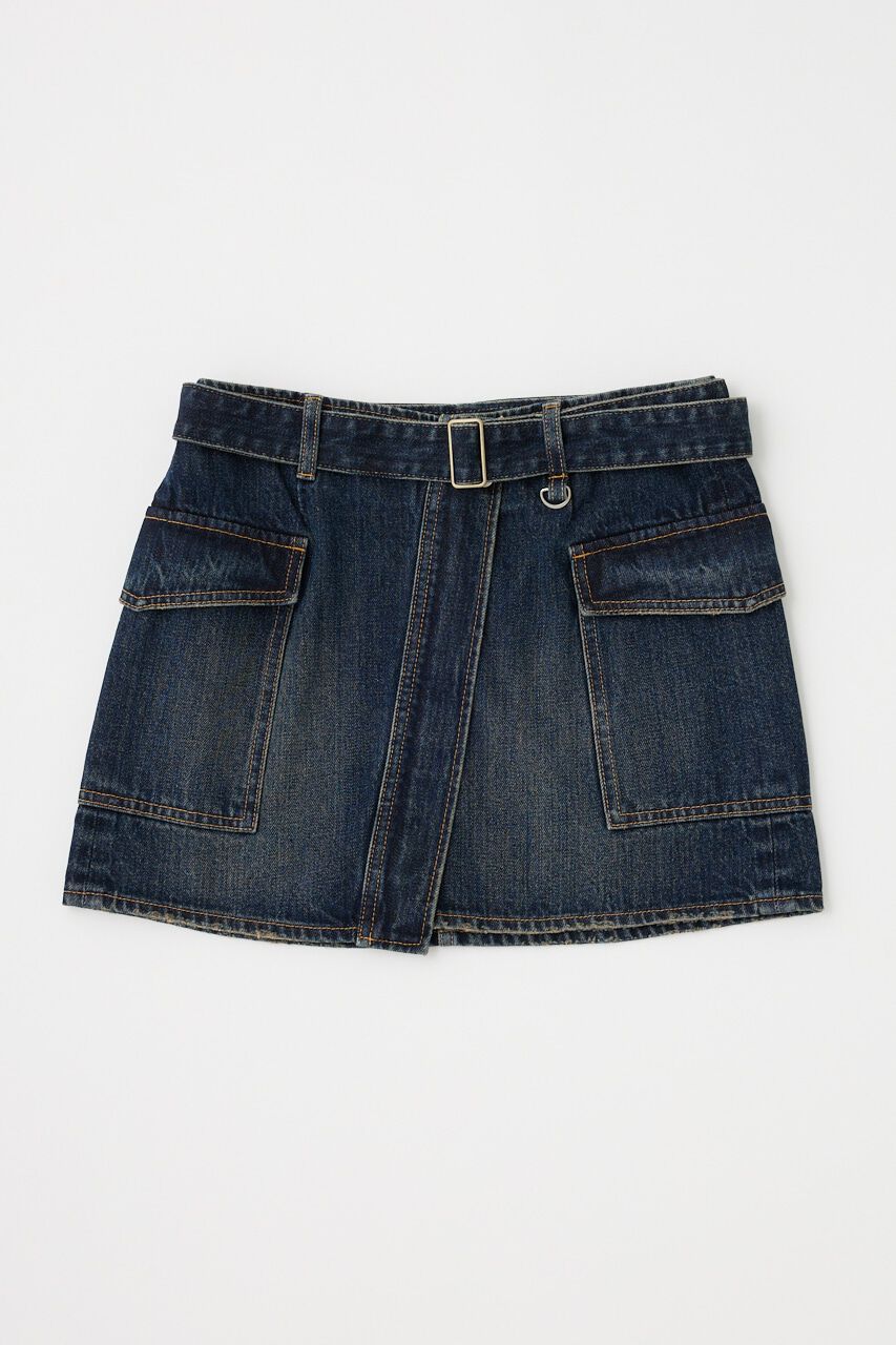 MOUSSY「WRAP デニムミニスカート」|スカート|