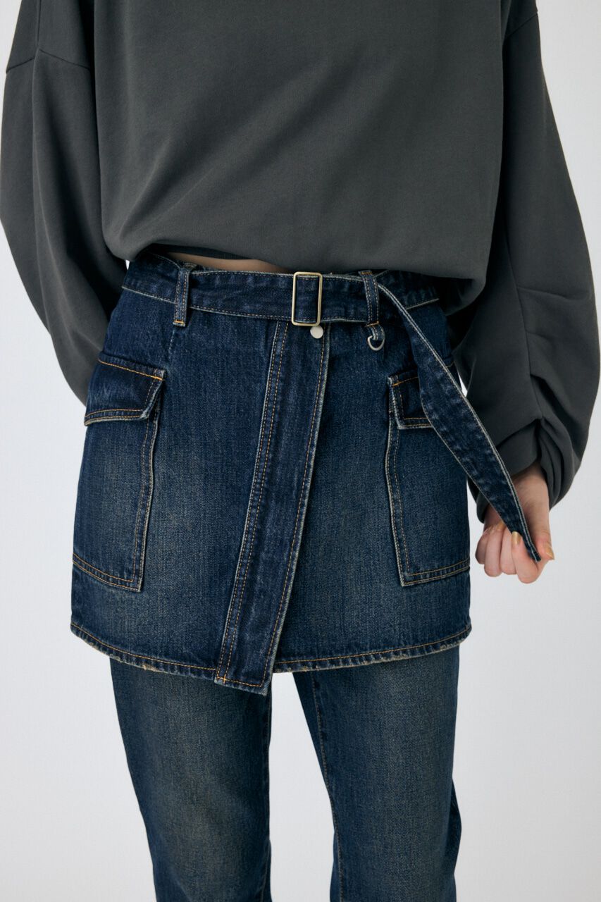 MOUSSY「WRAP デニムミニスカート」|スカート|